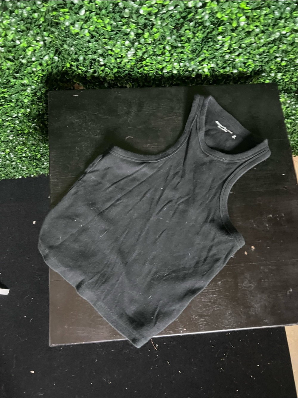 Abercrombie & Fitch Black Ribbed Tank Top